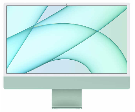 2021 Apple iMac (24-inch, Apple M1 chip with 7‑core GPU, 8GB RAM, 256GB) - Green