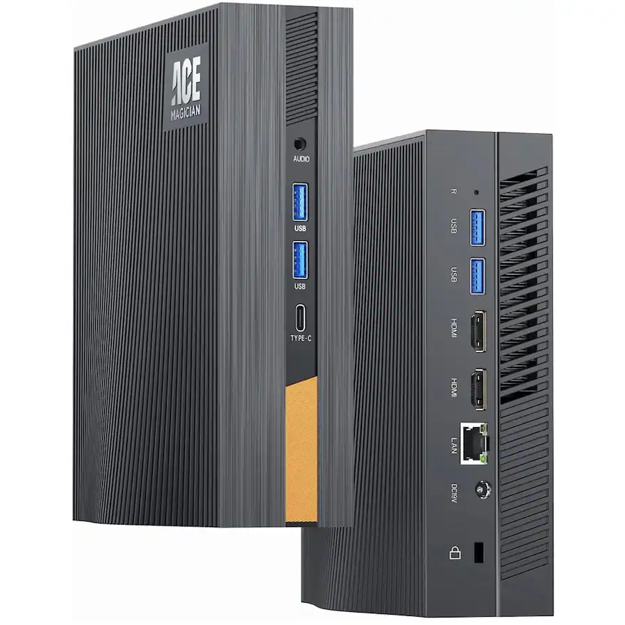 ACEMAGICIAN - AD15 - Gaming Mini PC - Intel Core i5 12450H 8C/12T - 32GB DDR4 512GB SSD - WiFi 6 BT5.2 3 Screen Win11pro - Black